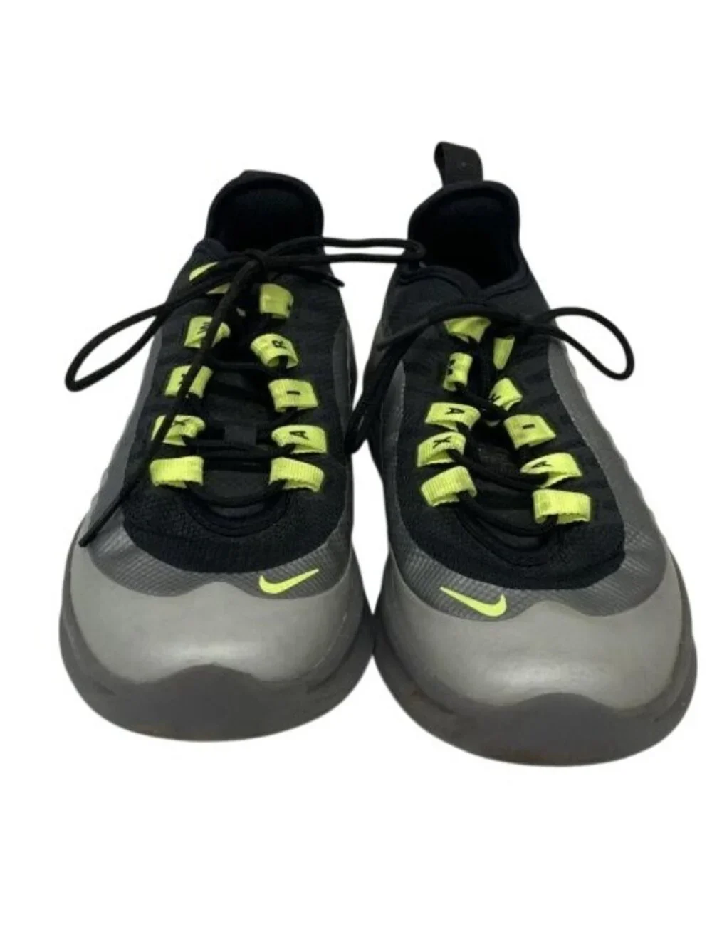 Nike Air Max Axis Youth Shoes Black/Gray With Neon Yellow Accents Size 5.5Y